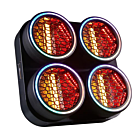 LIGHT4ME BLINDER LED 4 RING stage illuminator lighting ring effect 4x30W WW LED COB + 252x0.2W RGB LED