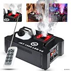 LIGHT4ME JET 1500 LED V2 wytwornica dymu pionowego 1500W DMX RGB LED pilot bezprzewodowy wyrzut dymu 6 m uchwyt montażowy