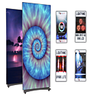 LIGHT4ME LED POSTER 2 ekran LED wyświetlacz wewnętrzny zdalnie sterowany P2.5 256x768 PC USB Wi-Fi Android HDMI zestaw 2 szt. case