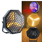 LIGHT4ME LUMEN OCTO reflektor sceniczny LED retro oświetlenie vintage 3x60W WW COB ciepła biel + efekt tła 48x3W RGB