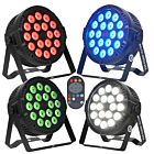 LIGHT4ME PAR RGBW 18x10W reflektor sceniczny oświetlenie LED DMX pilot bezprzewodowy uchwyt montażowy