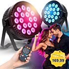 LIGHT4ME PAR RGBW 18x10W reflektor sceniczny oświetlenie LED DMX pilot bezprzewodowy uchwyt montażowy