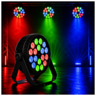 LIGHT4ME PARTY PAR 18x10W RGBW reflektor sceniczny LED efekt oświetleniowy DMX 2x uchwyt montażowy