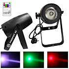 LIGHT4ME PINSPOT 40 reflektor sceniczny 40W RGBW SMD5060 LED pilot bezprzewodowy 2x uchwyt montażowy