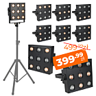 LIGHT4ME SUN PANEL blinder halogenowy oświetlenie sceniczne retro vintage DMX 9x35W WW GU10 ciepła biel uchwyt montażowy
