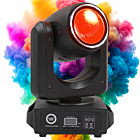 LIGHT4ME TWIN HALO BEAM podwójna głowica ruchoma beam 2x60W RGBW LED oświetlenie sceniczne DMX efekt ring 40x0,3W RGB SMD uchwyt montażowy omega