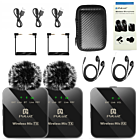 PULUZ PU3154B mikrofon bezprzewodowy 2x nadajnik odbiornik USB-C system Bluetooth do nagrywania dźwięku na smartfon pokrowiec słuchawki zestaw