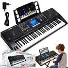 MK 812 KEYBOARD elektroniczny edukacyjny przenośny 61 dynamicznych klawiszy pulpit do nut odtwarzacz MP3 USB głośniki wyjście słuchawkowe