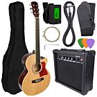 NN EAG SET NT gitara elektroakustyczna + wzmacniacz gitarowy zestaw NATURAL