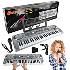 SUPRIMO 824 USB keyboard edukacyjny klawisze organy dla dzieci do nauki gry pulpit do nut mikrofon odtwarzacz MP3 AUX wyjście słuchawkowe