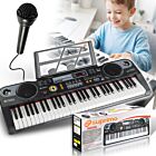 SUPRIMO 860 USB keyboard elektroniczny edukacyjny 61 klawiszy instrument dla dzieci do nauki gry pulpit do nut mikrofon odtwarzacz MP3 wbudowane głośniki stereo zestaw