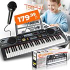 SUPRIMO 860 USB keyboard elektroniczny edukacyjny 61 klawiszy instrument dla dzieci do nauki gry pulpit do nut mikrofon odtwarzacz MP3 wbudowane głośniki stereo zestaw