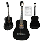 SUPRIMO CGS1 BK gitara klasyczna 4/4 czarna do nauki dla początkujących akordy zestaw