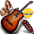 SUPRIMO CGS1 SB gitara klasyczna 4/4 sunburst do nauki dla początkujących akordy zestaw