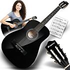 SUPRIMO CGS1 BK gitara klasyczna 4/4 czarna do nauki dla początkujących akordy zestaw