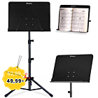 SUPRIMO D3 statyw stojak pulpit do nut regulowany składany czarny 82-146 cm do 10 kg