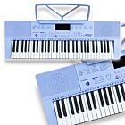 SUPRIMO ELK61 keyboard elektroniczny edukacyjny fioletowy 61 klawiszy podświetlana klawiatura instrument dla dzieci do nauki gry pulpit do nut mikrofon wbudowane głośniki stereo wyjście słuchawkowe zestaw