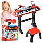 SUPRIMO IDA keyboard edukacyjny elektroniczny bateryjny organy pianino do nauki dla dzieci stołek mikrofon uchwyt mikrofonowy zestaw
