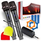 SUPRIMO K-MIC SET zestaw 2 akumulatorowych mikrofonów bezprzewodowych 2,4 GHz z odbiornikiem jack 6,35 mm do karaoke