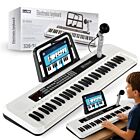SUPRIMO KEY61 KD przenośny edukacyjny keyboard elektroniczny 61 klawiszy instrument dla dzieci do nauki gry pulpit do nut mikrofon przewodowy uchwyt na mikrofon wbudowane głośniki wyjście słuchawkowe zestaw