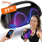 V-TONE BWS205 BK głośnik Bluetooth bezprzewodowy przenośny czarny akumulatorowy USB microSD AUX MP3 FM 2x5W