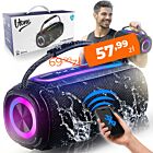V-TONE BWS210 BK głośnik Bluetooth bezprzewodowy przenośny czarny akumulatorowy USB microSD AUX MP3 FM 2x10W