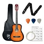 V-TONE CG ONE SB classical guitar 4/4 sunburst to learn for beginners picks strap spare strings cover chords set