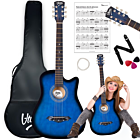 V-TONE AG ONE BB gitara akustyczna 4/4 blueburst do nauki dla początkujących kostki pasek zapasowe struny pokrowiec akordy zestaw