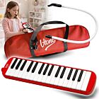 V-TONE MELODY 32 RD melodyka melodyjka harmonijka klawiszowa czerwona 32-klawiszowa 40,5 cm torba transportowa ściereczka do czyszczenia zestaw