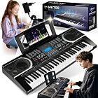V-TONE MK700 przenośny edukacyjny keyboard elektroniczny MIDI 61 klawiszy instrument dla dzieci do nauki gry pulpit do nut odtwarzacz MP3 USB wbudowane głośniki wyjście słuchawkowe zestaw