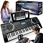 V-TONE MK700 przenośny edukacyjny keyboard elektroniczny MIDI 61 klawiszy instrument dla dzieci do nauki gry pulpit do nut odtwarzacz MP3 USB wbudowane głośniki wyjście słuchawkowe zestaw