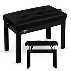 V-TONE PB3 BK ława do pianina keyboardu czarna tapicerowana siedzisko dla muzyka regulowana 47-55 cm do 140 kg