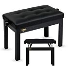 V-TONE PB3 BK ława do pianina keyboardu czarna tapicerowana siedzisko dla muzyka regulowana 47-55 cm do 140 kg