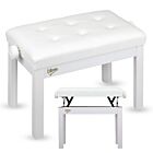 V-TONE PB3 WH ława do pianina keyboardu biała tapicerowana siedzisko dla muzyka regulowana 47-55 cm do 140 kg