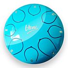 V-TONE VBJ 6-8 C stalowy bęben językowy tank drum hank drum cyjan 6 cali 8 tonów pałeczki perkusyjne etui 4 nakładki na palce uchwyt na pałeczki naklejki lista melodii zestaw