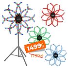 EVOLIGHTS VORTEX ruchomy efekt oświetleniowy DMX LED rotacja 360° 576x0,3W RGB SMD 5050 efekt tła 2x uchwyt montażowy omega