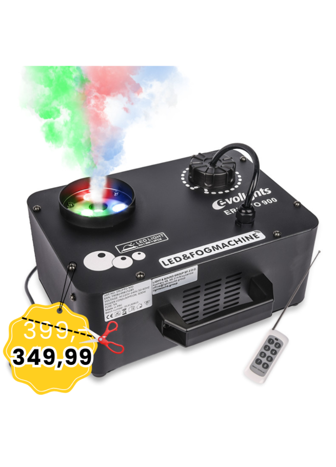 EVOLIGHTS ERUPTO 900 wytwornica dymu pionowego mgły LED pilot