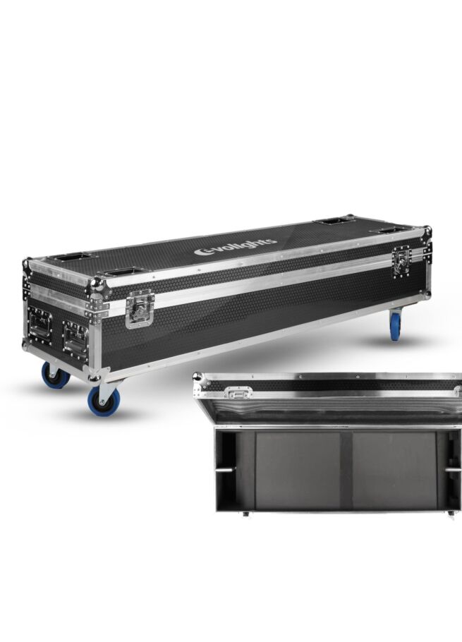EVOLIGHTS LUMEN ROTO CASE 2IN1 skrzynia transportowa na 2 ruchome efekty oświetleniowe akcesoria 4 kółka mechanizm blokady