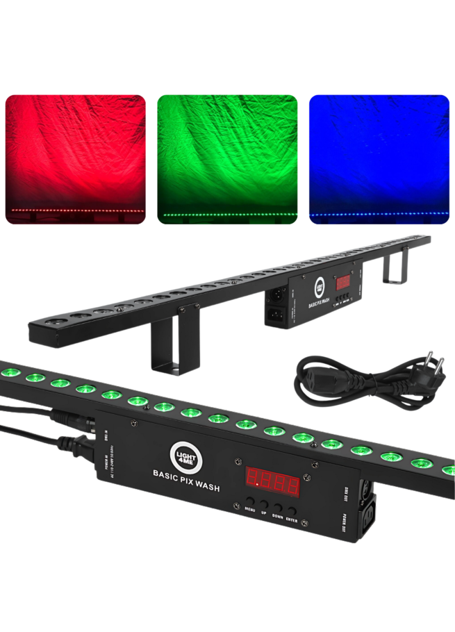 LIGHT4ME BASIC PIX WASH listwa oświetleniowa dekoracja światłem oświetlenie sceniczne 38x0,5W RGB LED SMD5050