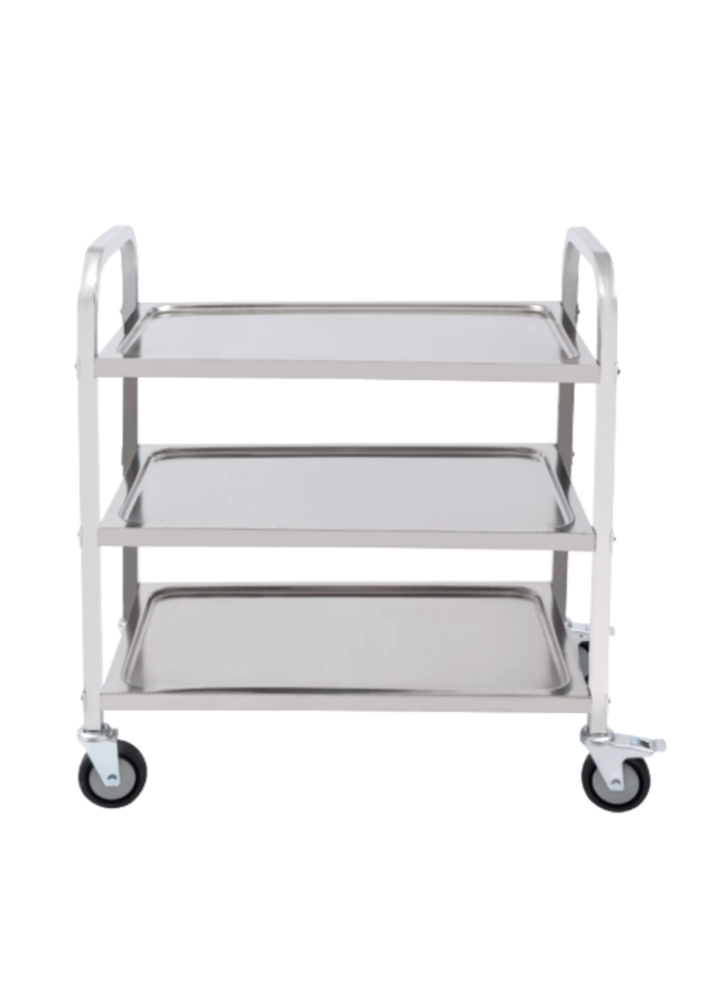 NN WK3 wózek kelnerski kuchenny 3-półkowy stal nierdzewna kółka z blokadami 95x50x93 cm