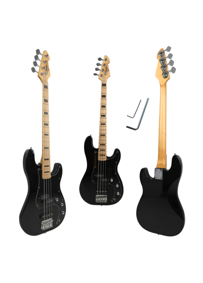 V-TONE PJB46 BK gitara basowa 4/4 czarna Precision Jazz Bass 46" klucze imbusowe