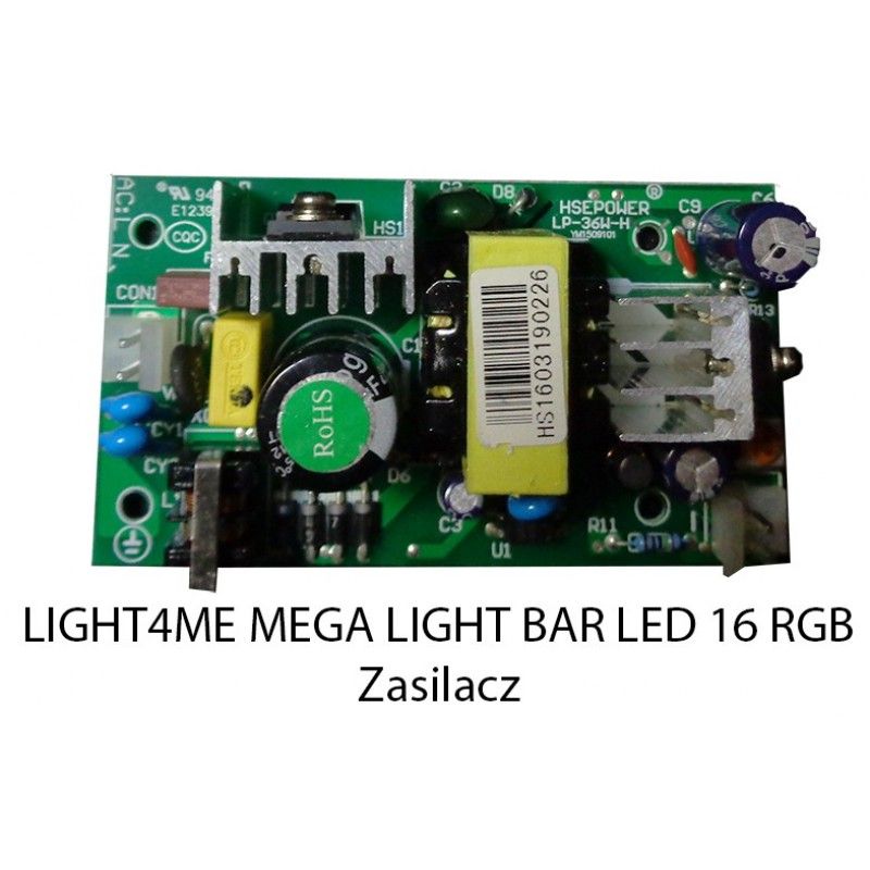 S. LIGHT4ME MEGA LIGHT BAR LED 16 RGB ZASILACZ