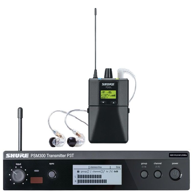 SHURE PSM 300 bezprzewodowy odsłuch monitor douszny in-ear P3TERA215CL-H20 (518,2-541,8 MHz)
