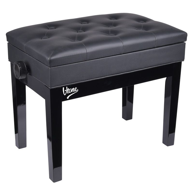 V-TONE BENCH 2 BK piano bench with storage compartment BLACK