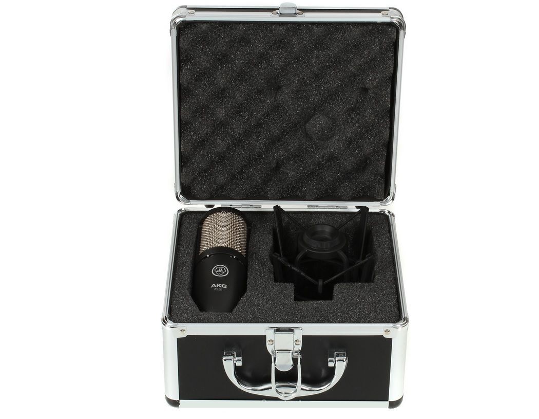 AKG P 220 mikrofon pojemnościowy XLR kosz walizka