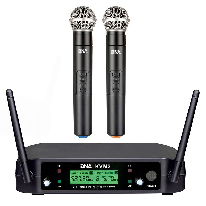 DNA KVM 2 mikrofony bezprzewodowe system nagłośnienia 518-542 MHz