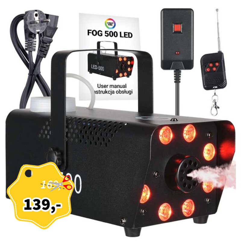 LIGHT4ME FOG 500 LED smoke fog machine with remote control
