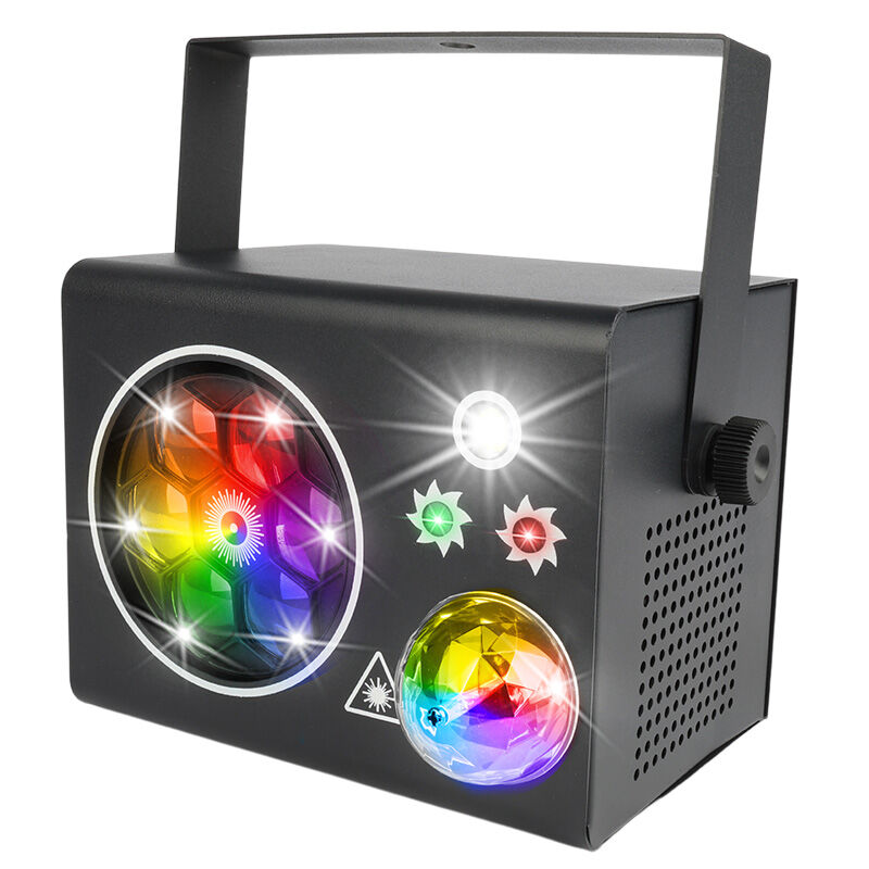 LIGHT4ME PARTY BOX V2 efekt disco LED ball laser stroboskop gobo