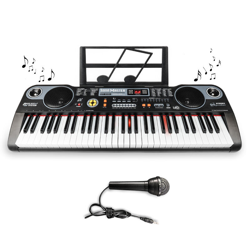 MQ 6115L KEYBOARD edukacyjny podświetlane klawisze organy dla dzieci do nauki gry mikrofon