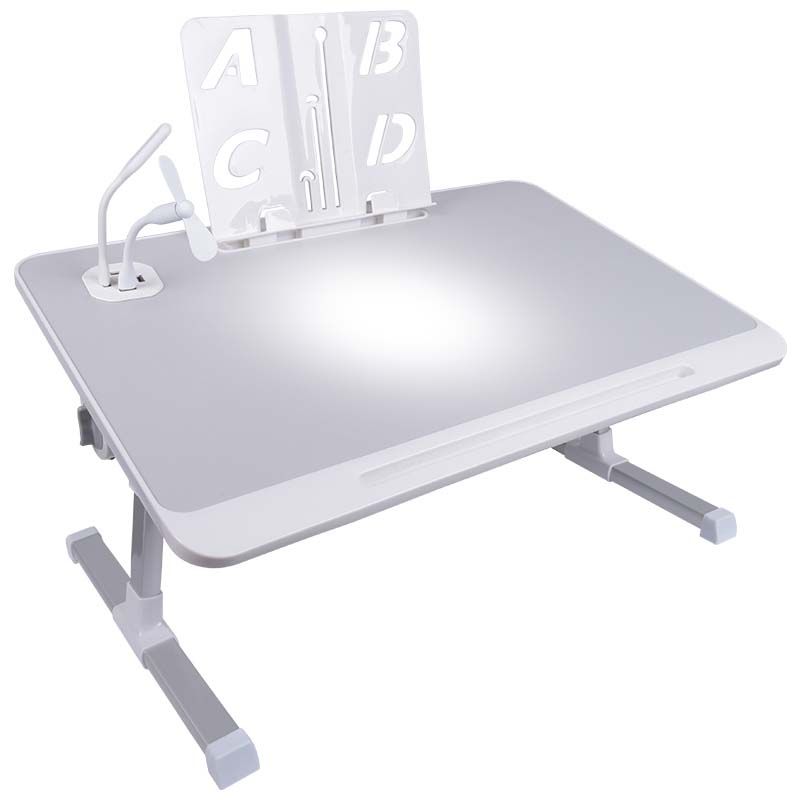NN D1 stolik na łóżko port USB lampka wiatraczek szuflada pulpit